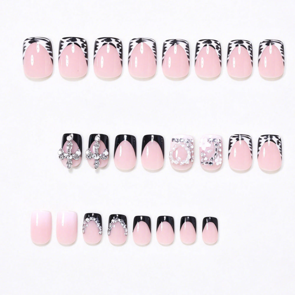 Elegante dekorative Acryl Press-On Nagelkunst Brehn