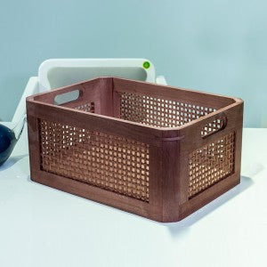 Praktischer Aufbewahrungskorb aus Holz