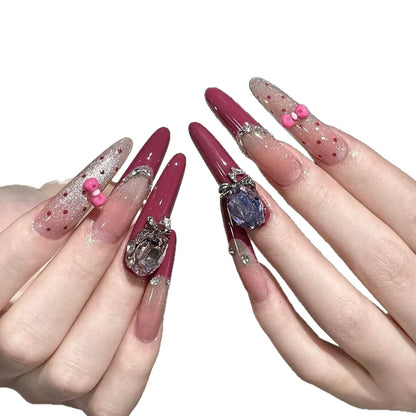Glamouröse Lange Stiletto Nagel Kunst Extensions