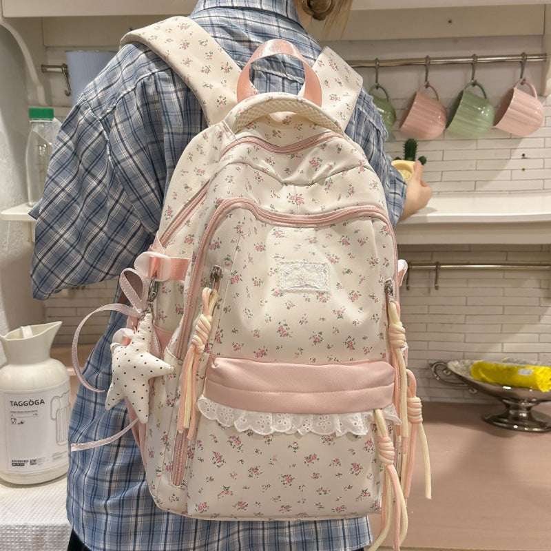 Stylische Blumenmuster-Rucksack Brehn
