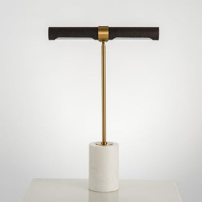 Moderne Marmor- und Messing-Stehlampe