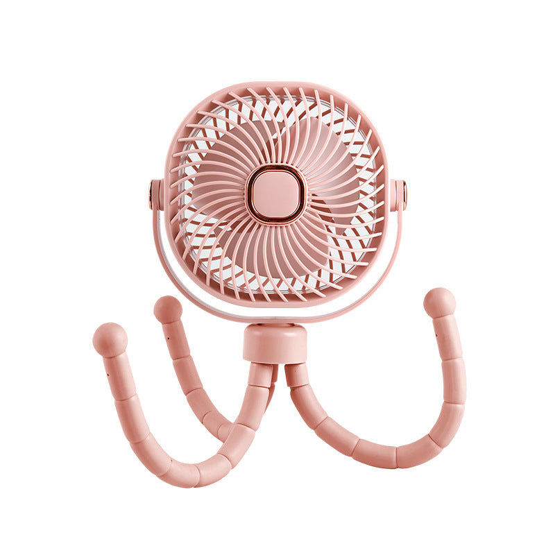 Unisex nan tragbarer Mini-Tischventilator mit biegsamen Standbeinen und wiederaufladbarem Akku Brehn