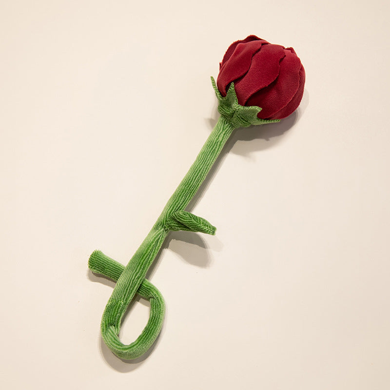 Plüsch Cordhosen Tulpe Katzenspielzeug mit flauschigem Pom-Bud & flexiblem Stiel Brehn