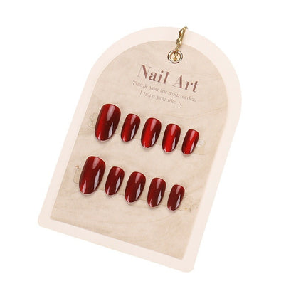 Glänzendes rotes Press-On-Nagelset Brehn