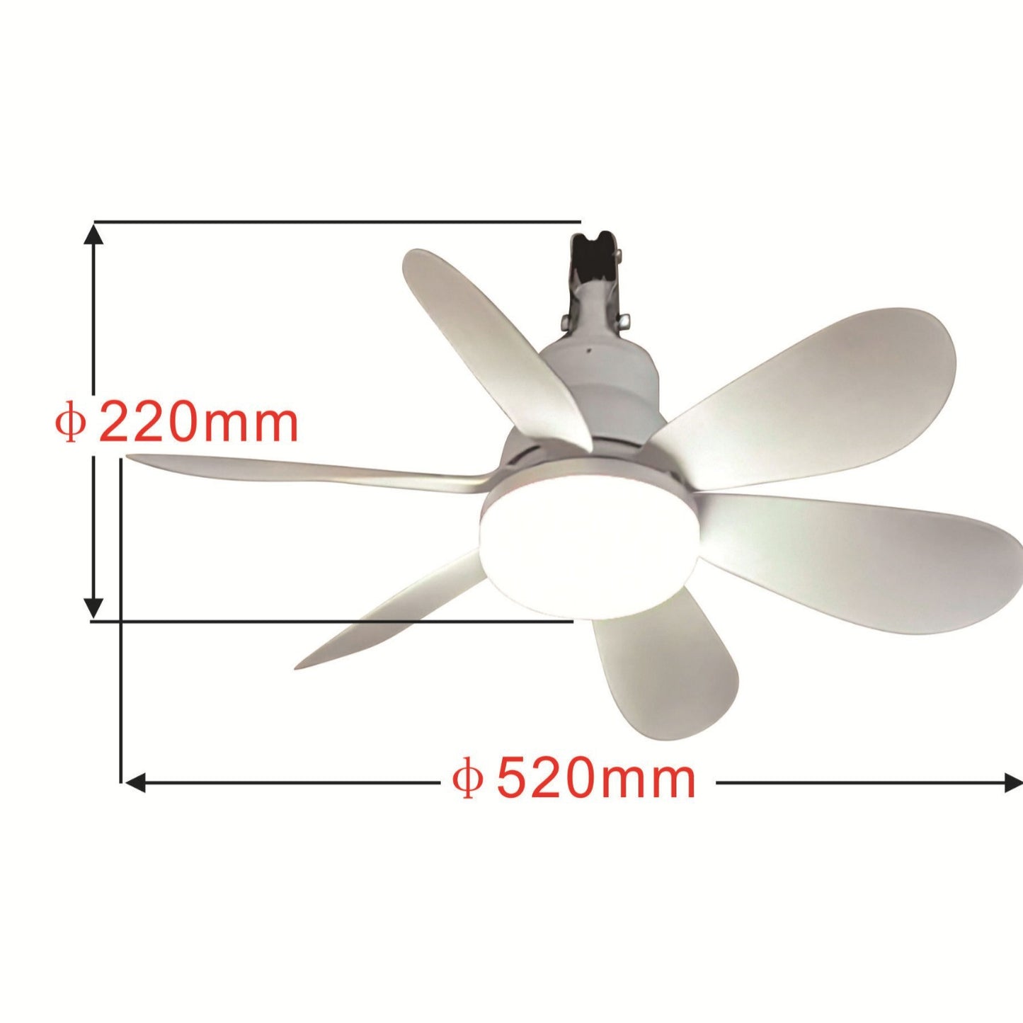 Deckenventilator mit modernem LED-Licht Brehn