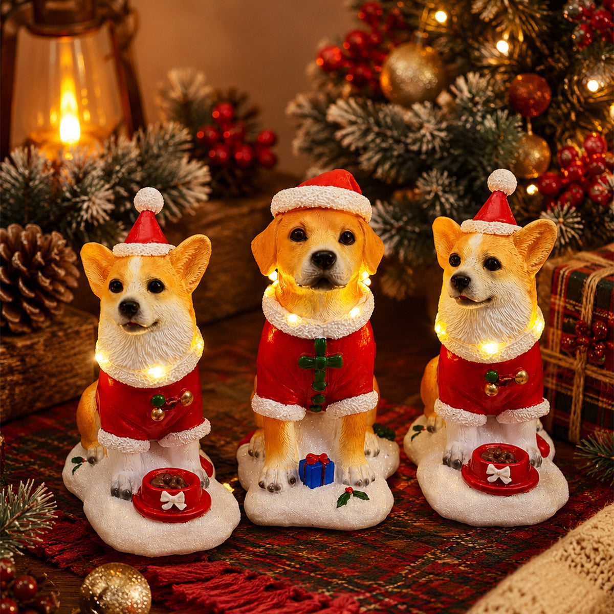 Dekorative Weihnachtsfigur im Hundedesign Brehn