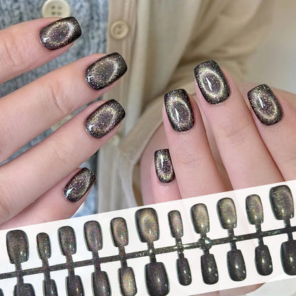 Glitzernde Galaxy Press-On Nägel