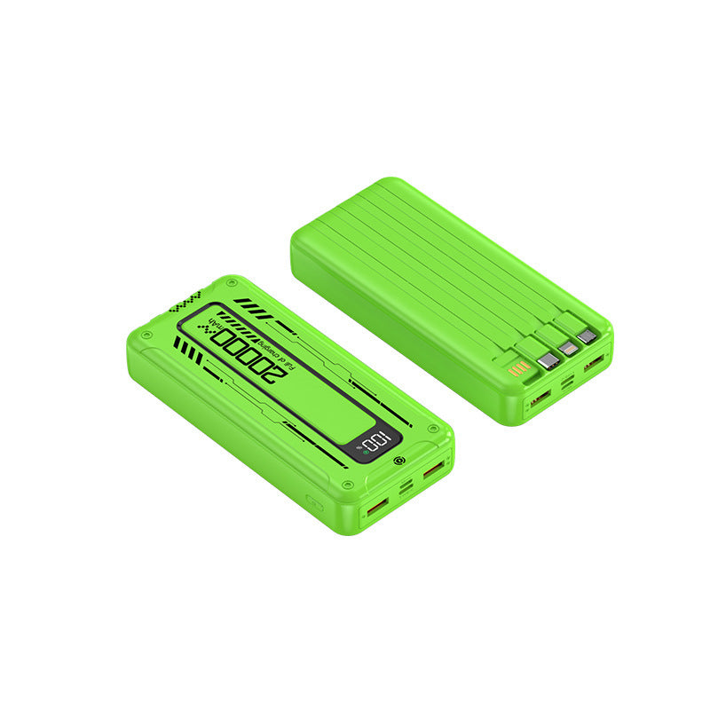 Tragbare Powerbank mit Integriertem Kabelmanagement und Digitaler Anzeige Brehn