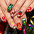 Weihnachtlich gestaltetes Press-On-Nagelkunstset mit festlichen Feiertagsdesigns Brehn