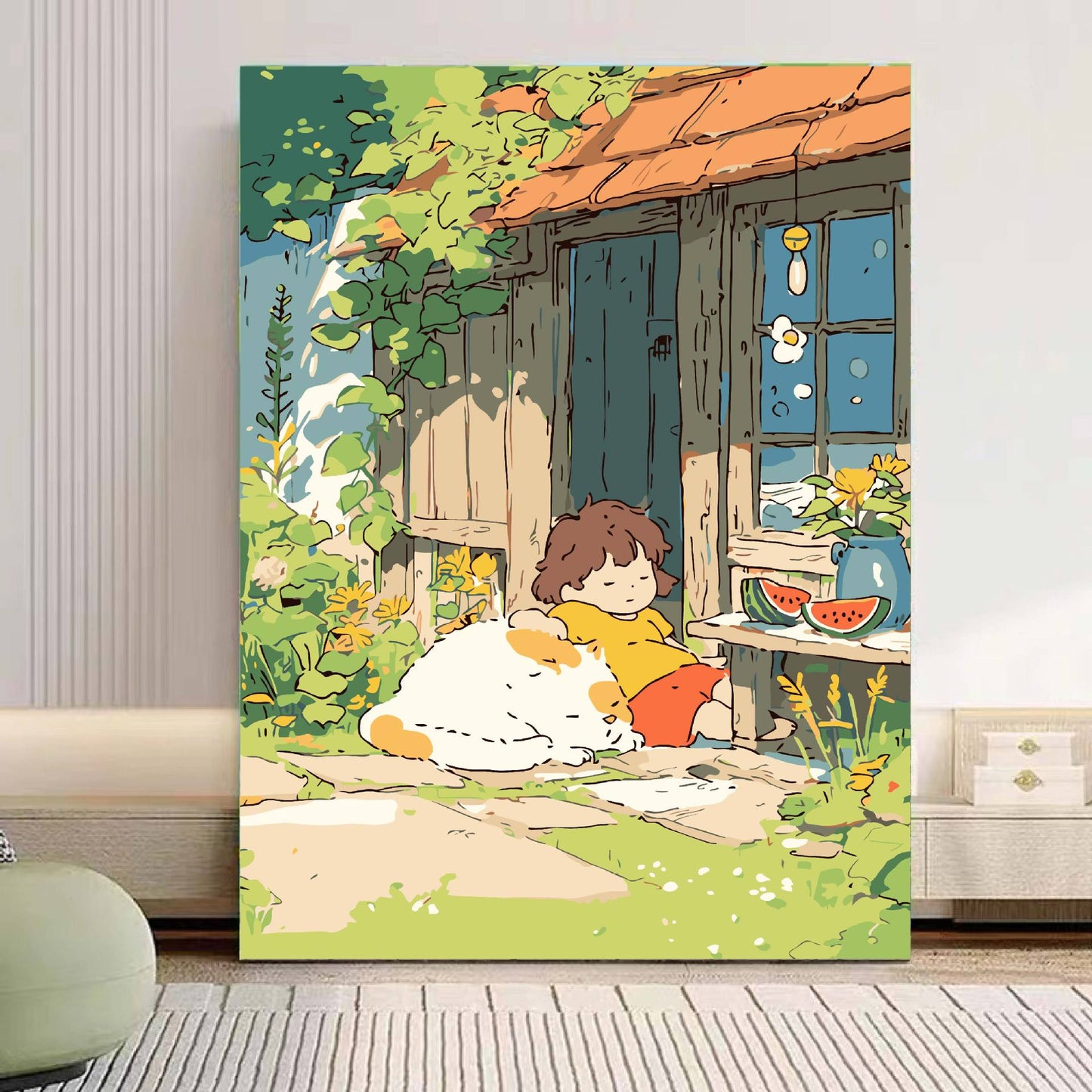 Verspielt Panda Illustration Leinwandkunst Brehn