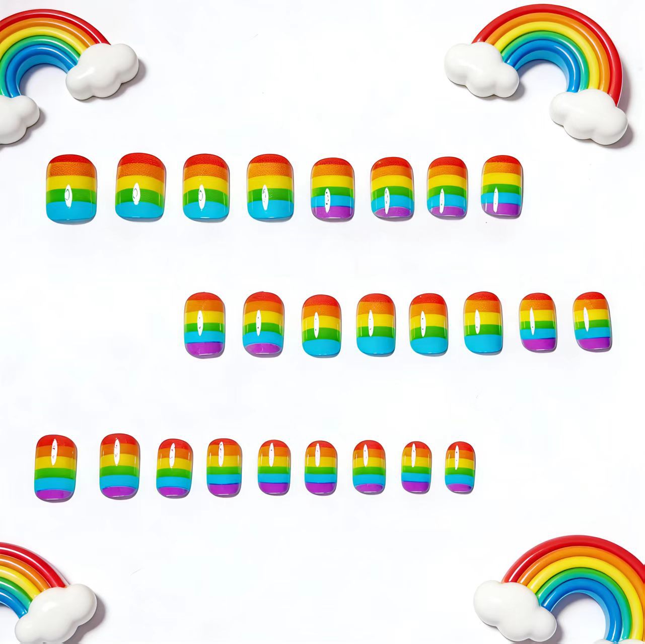 Kreative Kunstnägel Im Regenbogen-Look Brehn