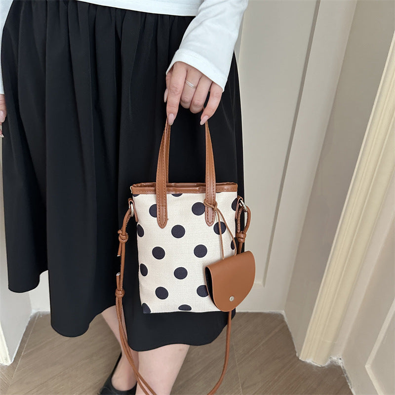 Punktmuster Mini Crossbody Tasche