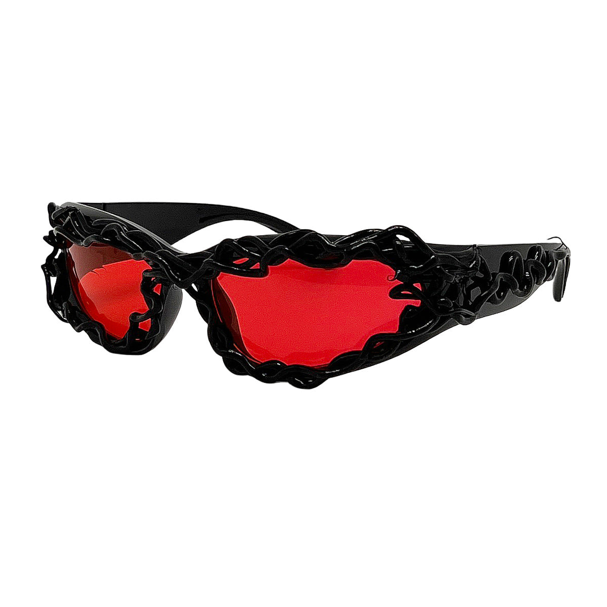 Damen extravagante Design-Sonnenbrille mit kreativem strukturierter Rahmen Brehn