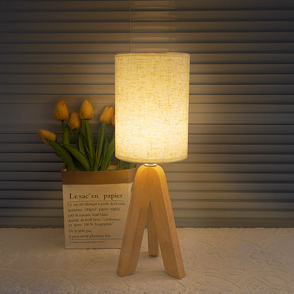 Moderne Holzfuß Tischlampe