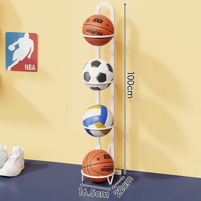 Mehrstufiges vertikales Sportballlagerregal mit Wandmontageoption