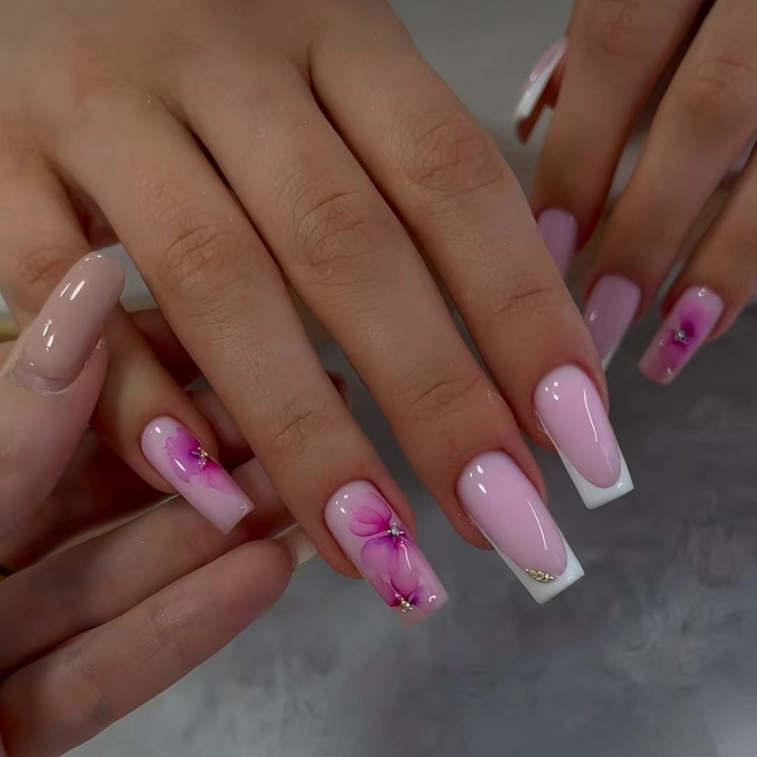 Floral Art Press-On Nagelset Brehn