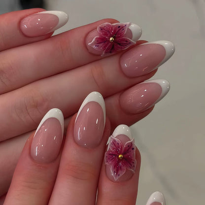 Elegante Blumen Acryl Nagelkunst Brehn