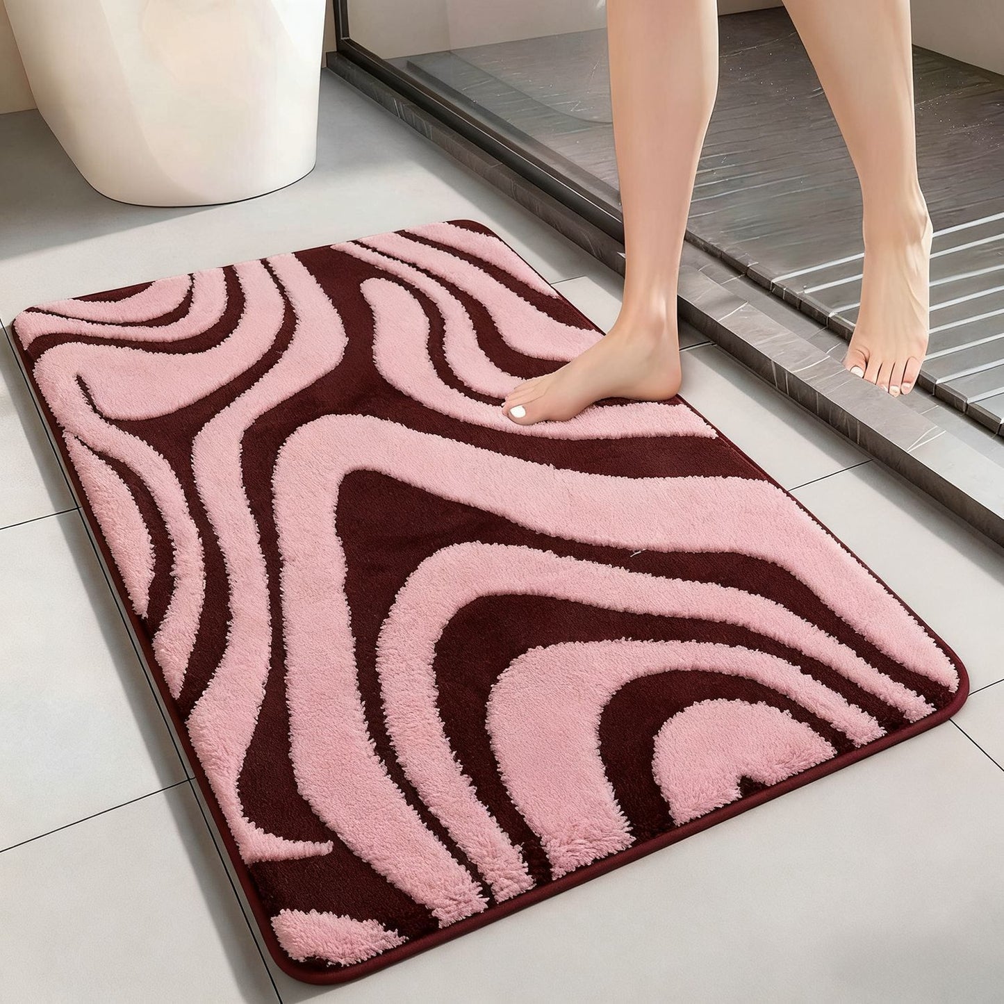 Abstract Wave Design Badmat Brehn
