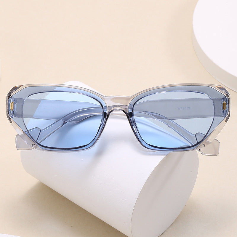 Damen geometrische Designer-Sonnenbrille mit markantem Rahmen Brehn