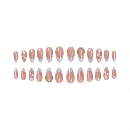 Herz-verzierte Gel-Nagelkunst-Set Brehn