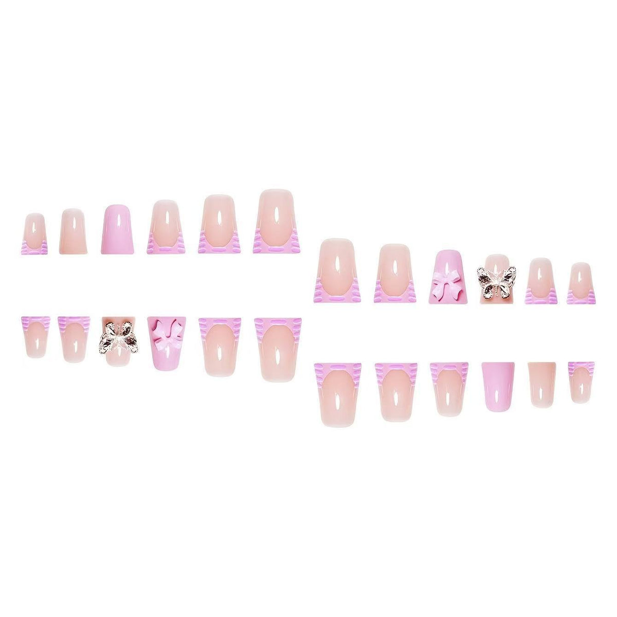 Premium Dekorativer Bow Nail Set Brehn