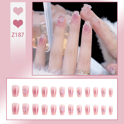 Elegantes florales dekoratives Press-On-Nagelset