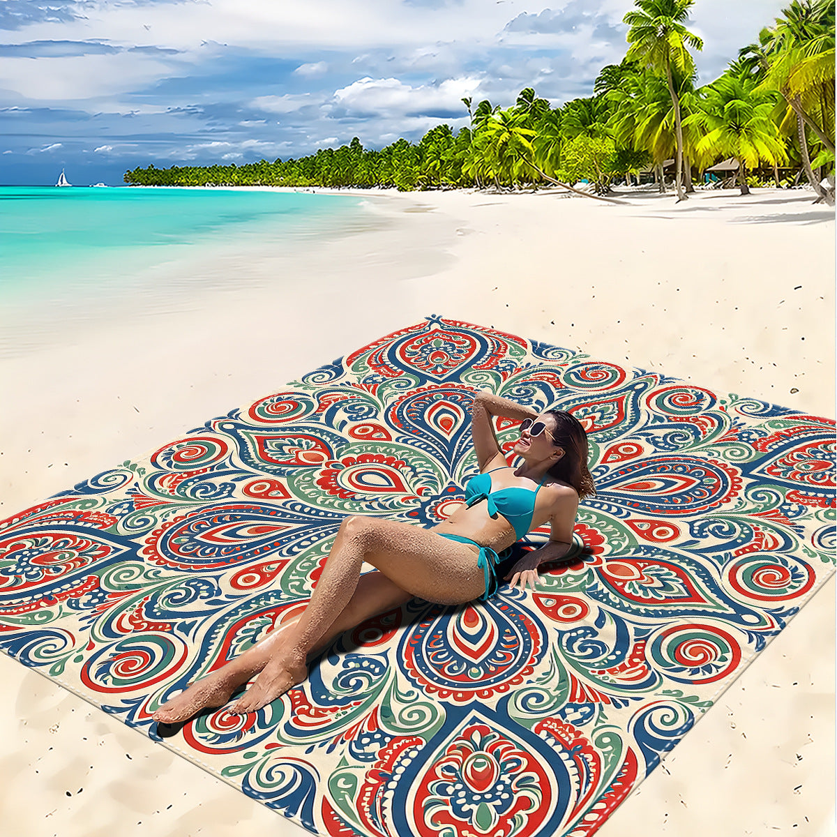 Mandala Design Strandmatte Brehn