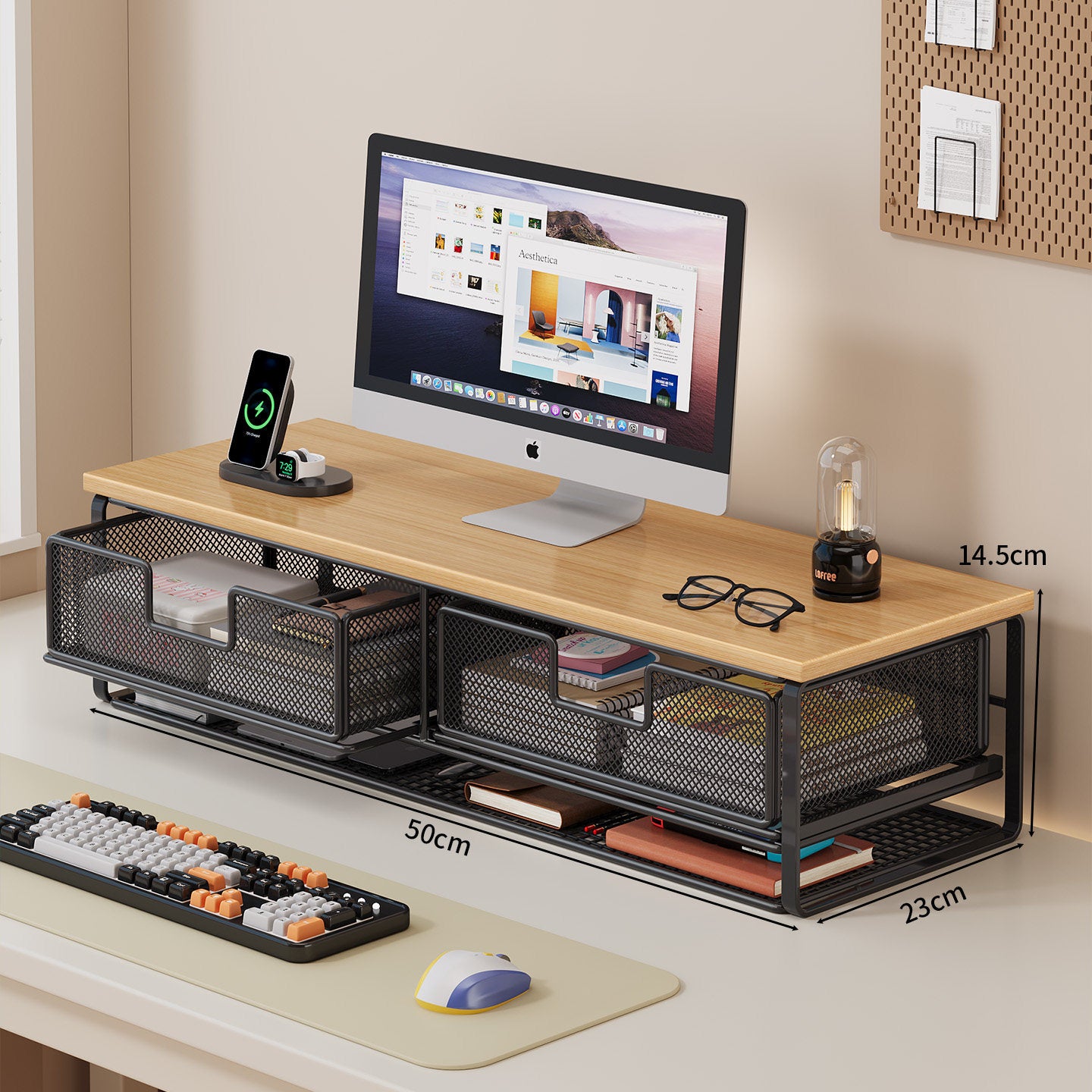 Multi-Funktionaler Drahtgitter Desktop Organizer Brehn