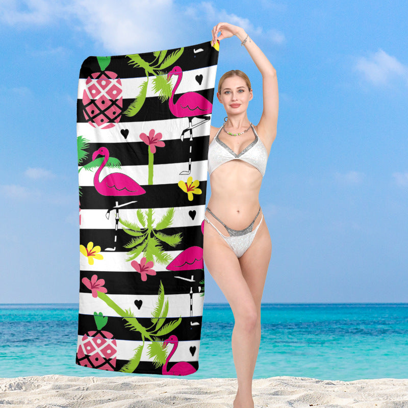 Strandtuch mit exotischem Flamingo-Motiv Brehn
