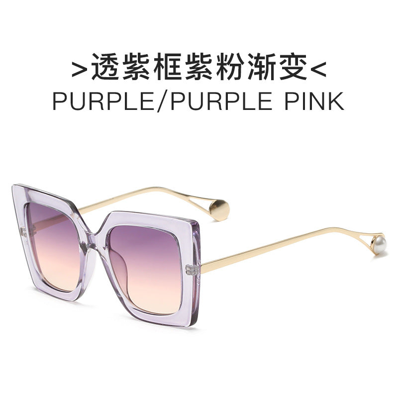 Damen elegante Sonnenbrille mit geometrischem Rahmen Brehn