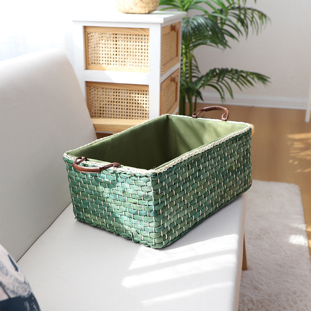 Handgefertigter Organizer-Korb mit Zwei Griffen Brehn