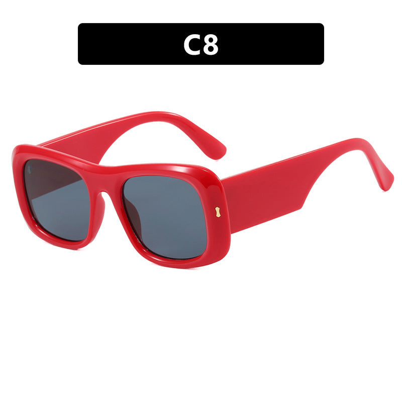 Damen oversized quadratische Sonnenbrille mit breitem Rahmen und polarisierten Gläsern Brehn
