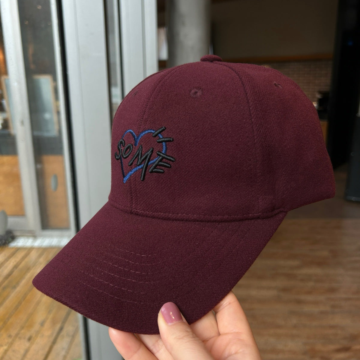 Bestickte Herz Baseballmütze