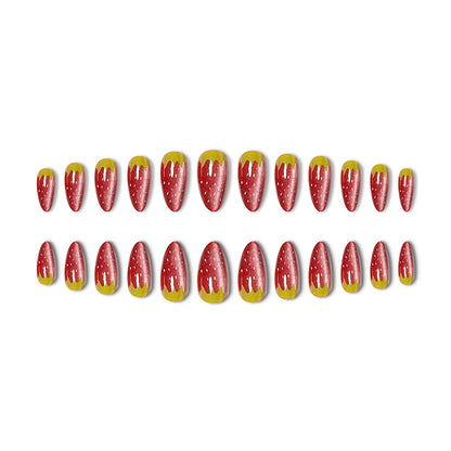 Erdbeer-Themen-Acryl-Nagelverzierungen Brehn