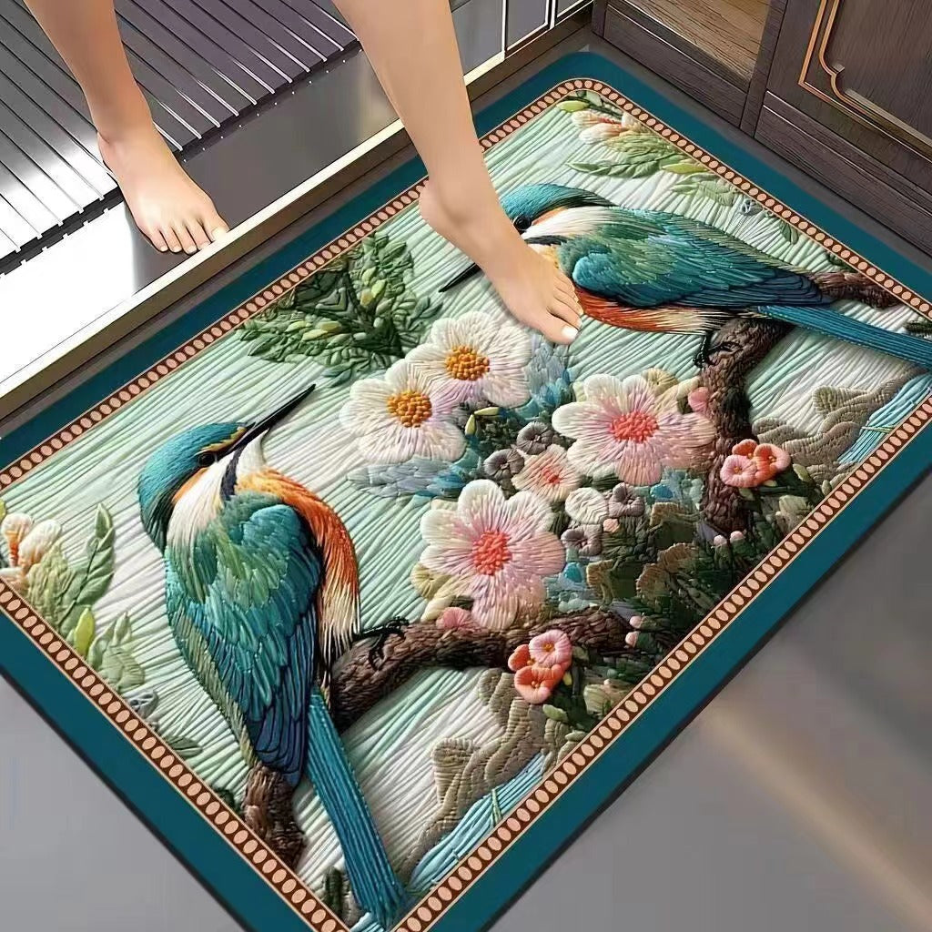 Florale Prägung Memory Foam Badmatte Brehn