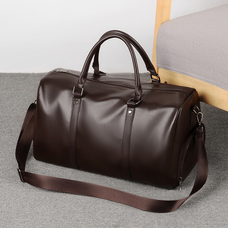 Premium Leder Reise Duffle Brehn