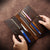 Multi-Compartment Leder Organizer