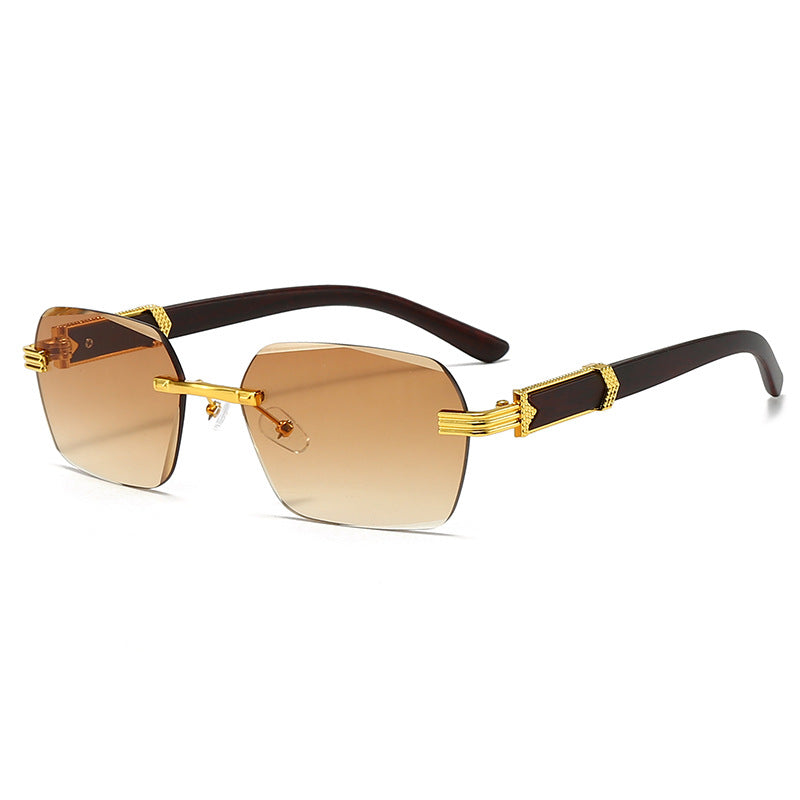 Damen modische quadratische Sonnenbrille mit goldenen Akzenten Brehn
