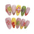 Künstlerisches Floral-Design Press-On Nagelkunst Set Brehn