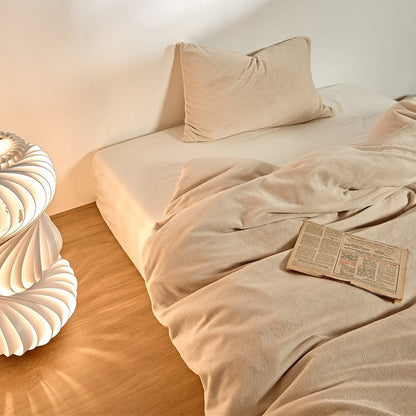 Plüsch-Bettwäsche-Set mit Samtoberfläche und thermoregulierender Füllung