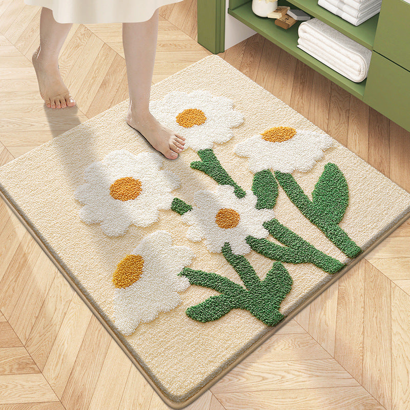 Blumenmuster Plush Badeteppich Brehn