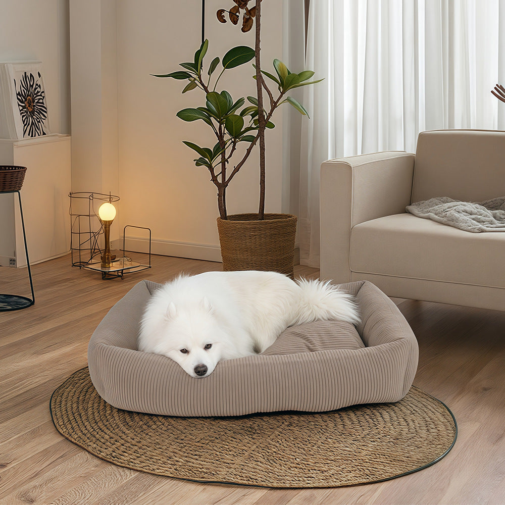 Deluxe gerippte Hundebett