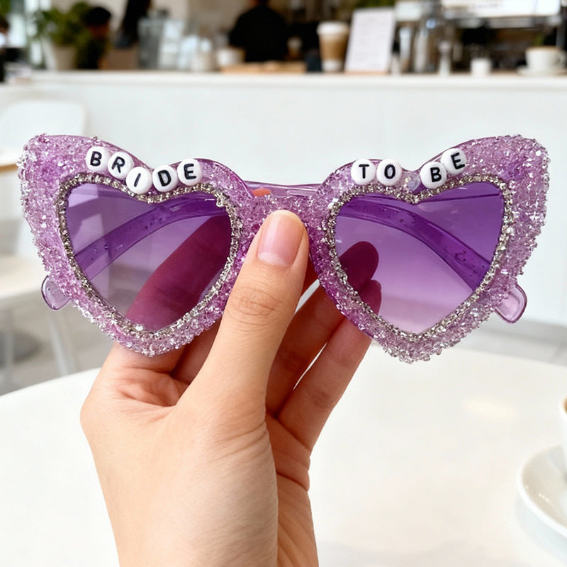 Rhinestone-beschmückte Herz-Sonnenbrille Brehn