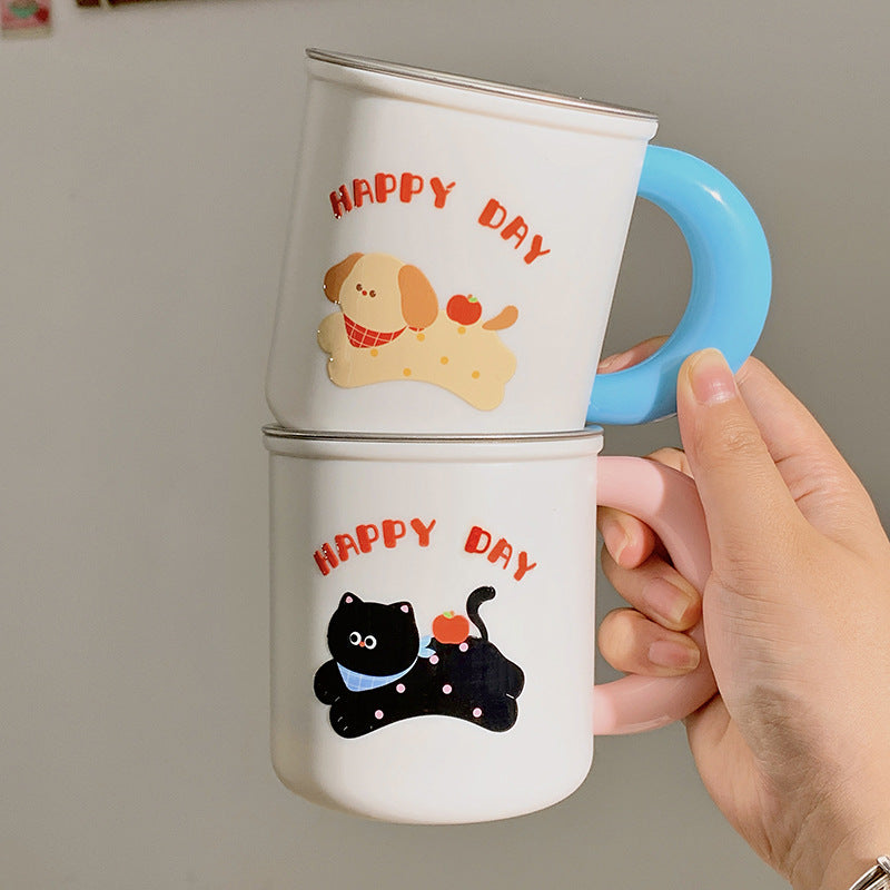 Isolierte Trinkbecher mit Fröhlichem Hunde-Design Brehn