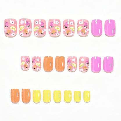 Frucht-inspiriertes Press-On Nail Art Set Brehn