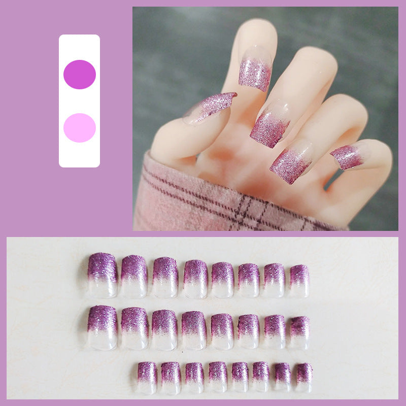 Glitzerndes Ombre Press-On Nägel