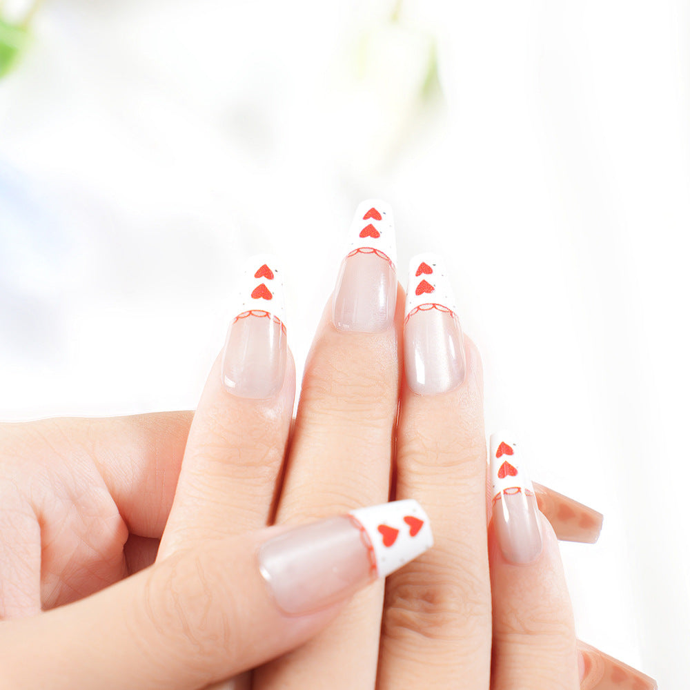 Romantisches Herz-Themen Druck-Nagelset Brehn