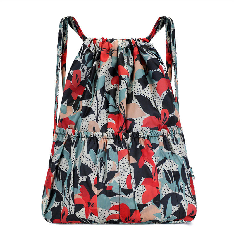 Blumenmuster Zugbeutel Rucksack Brehn