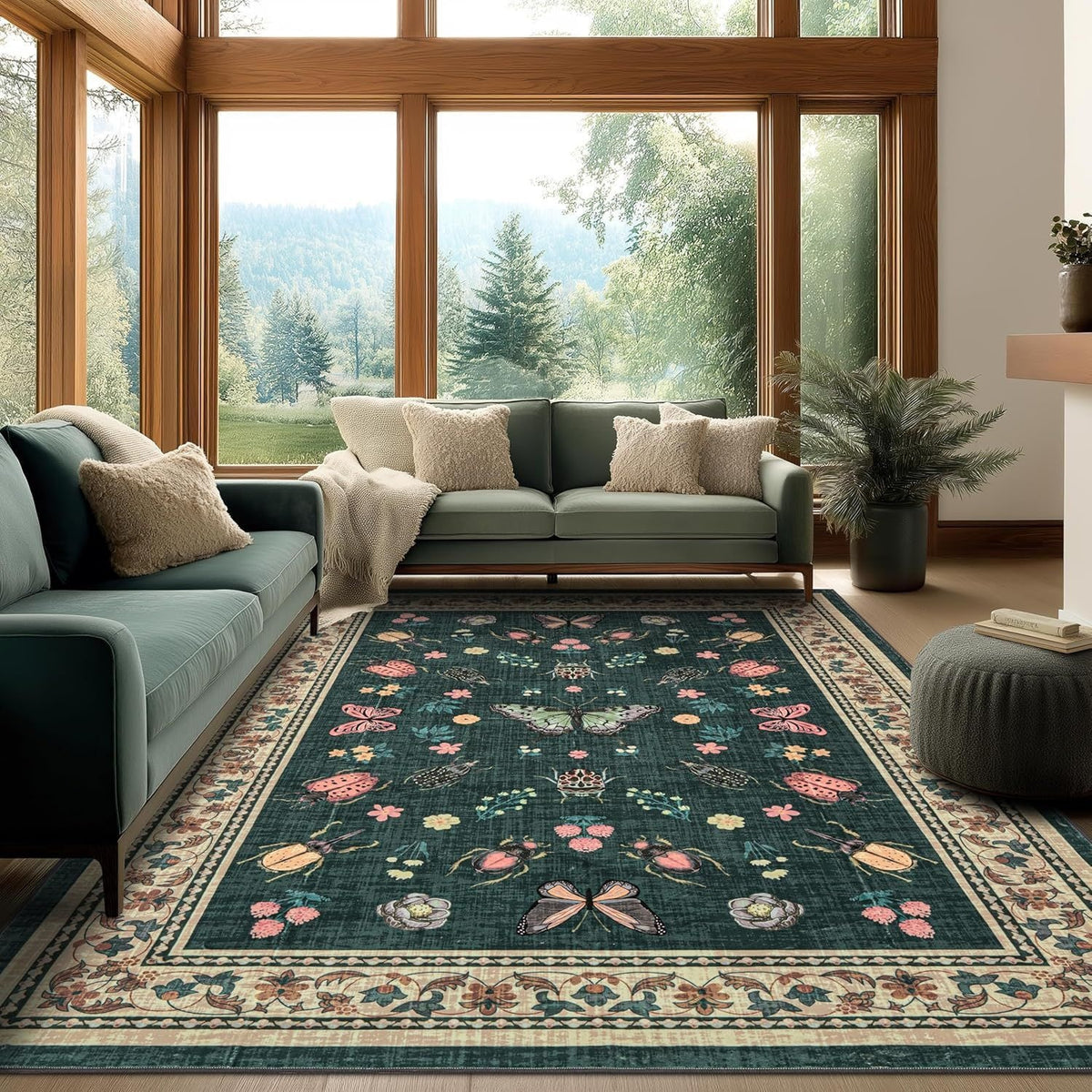 Dekorativer Floral-Design-Teppich Brehn