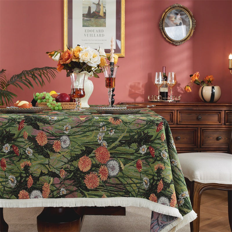 Bestickter Floral-Teppichstoff